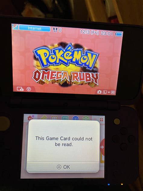 pokemon omega ruby cartridge problems